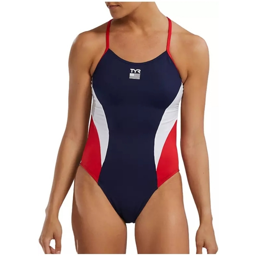 TYR Red, White, and Navy Swimsuit